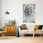 ELEGANT PETAL SWIRL Poster Vertical Autocolante