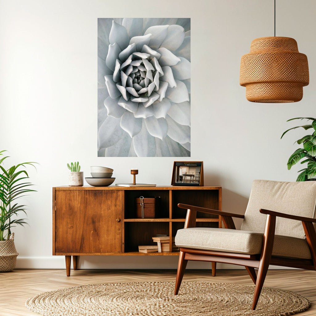 ELEGANT PETAL SWIRL Poster Vertical Autocolante