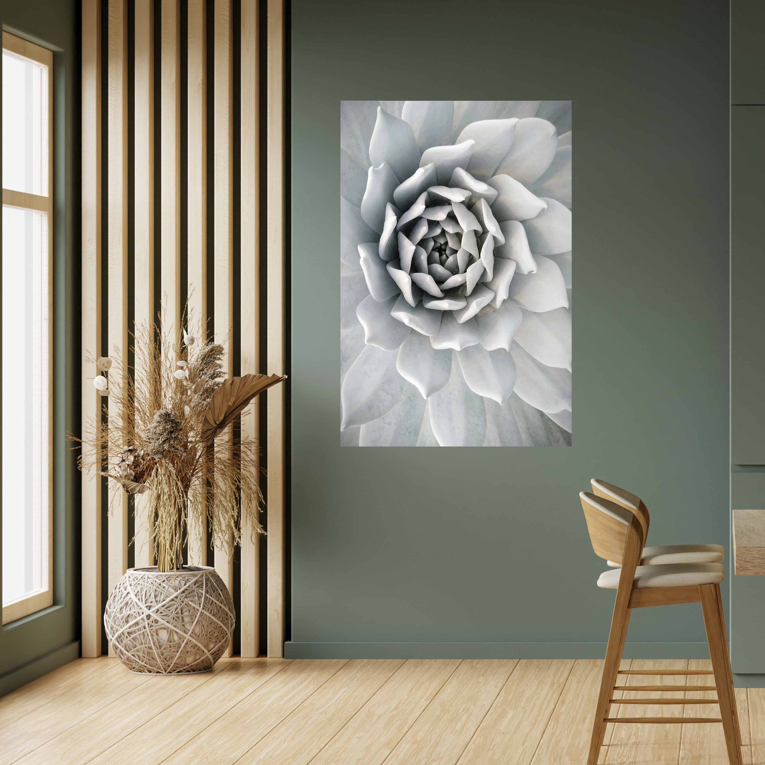 ELEGANT PETAL SWIRL Poster Vertical Autocolante