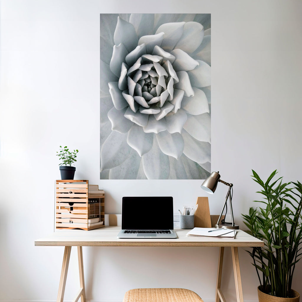 ELEGANT PETAL SWIRL Poster Vertical Autocolante