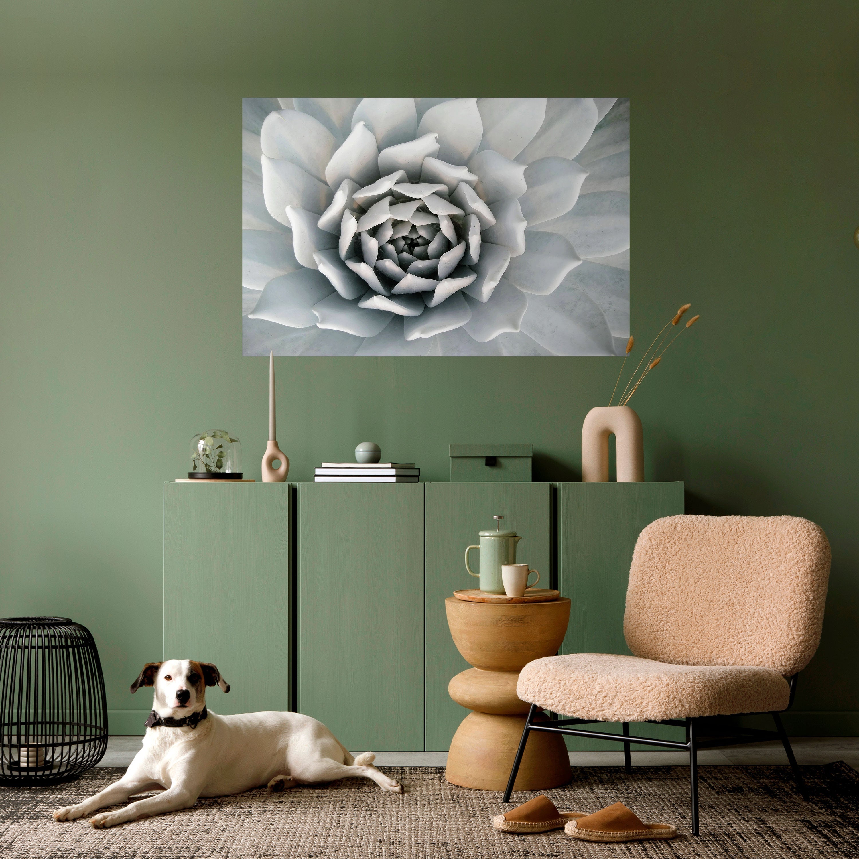 ELEGANT PETAL SWIRL Peel and Stick Horizontal Poster