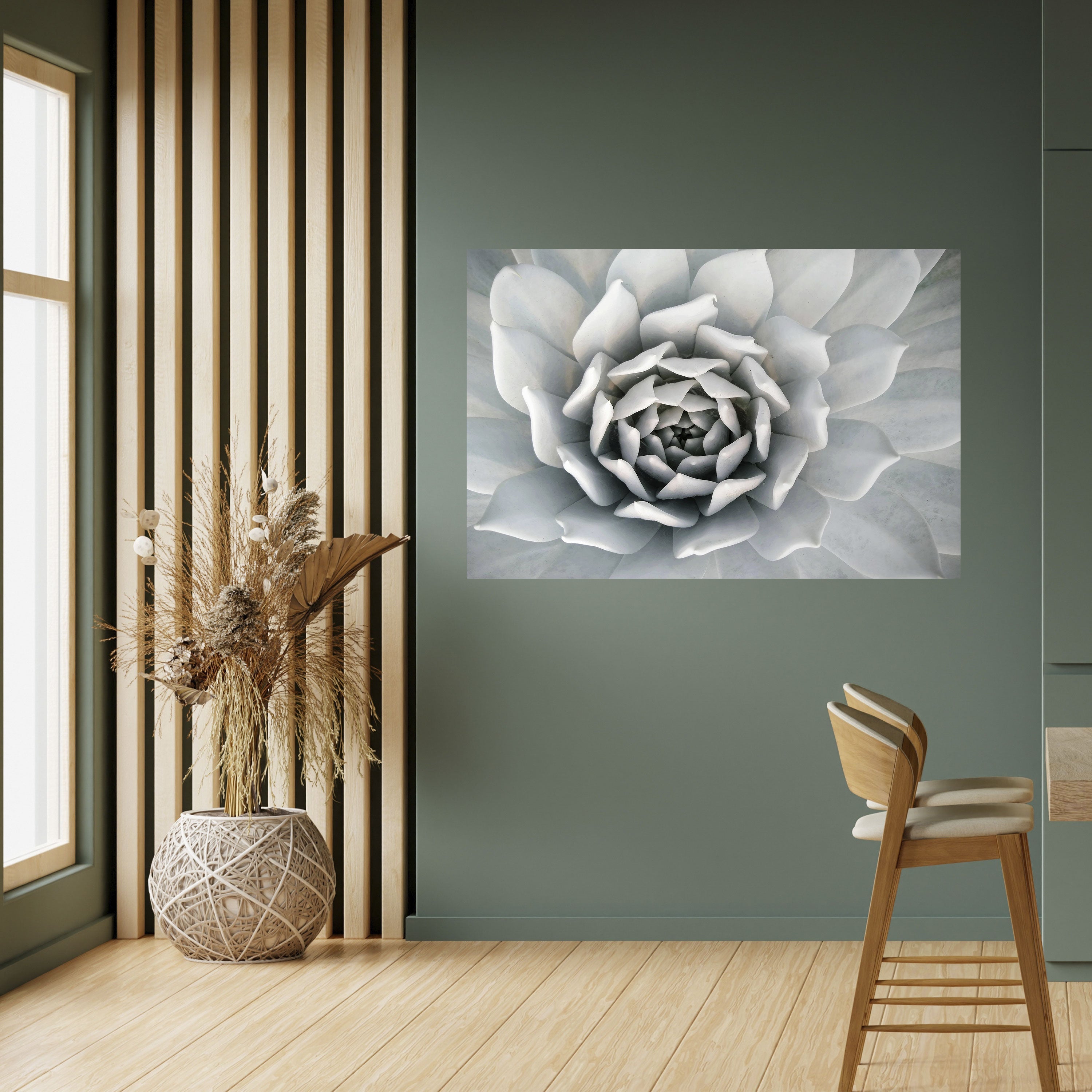 ELEGANT PETAL SWIRL Peel and Stick Horizontal Poster