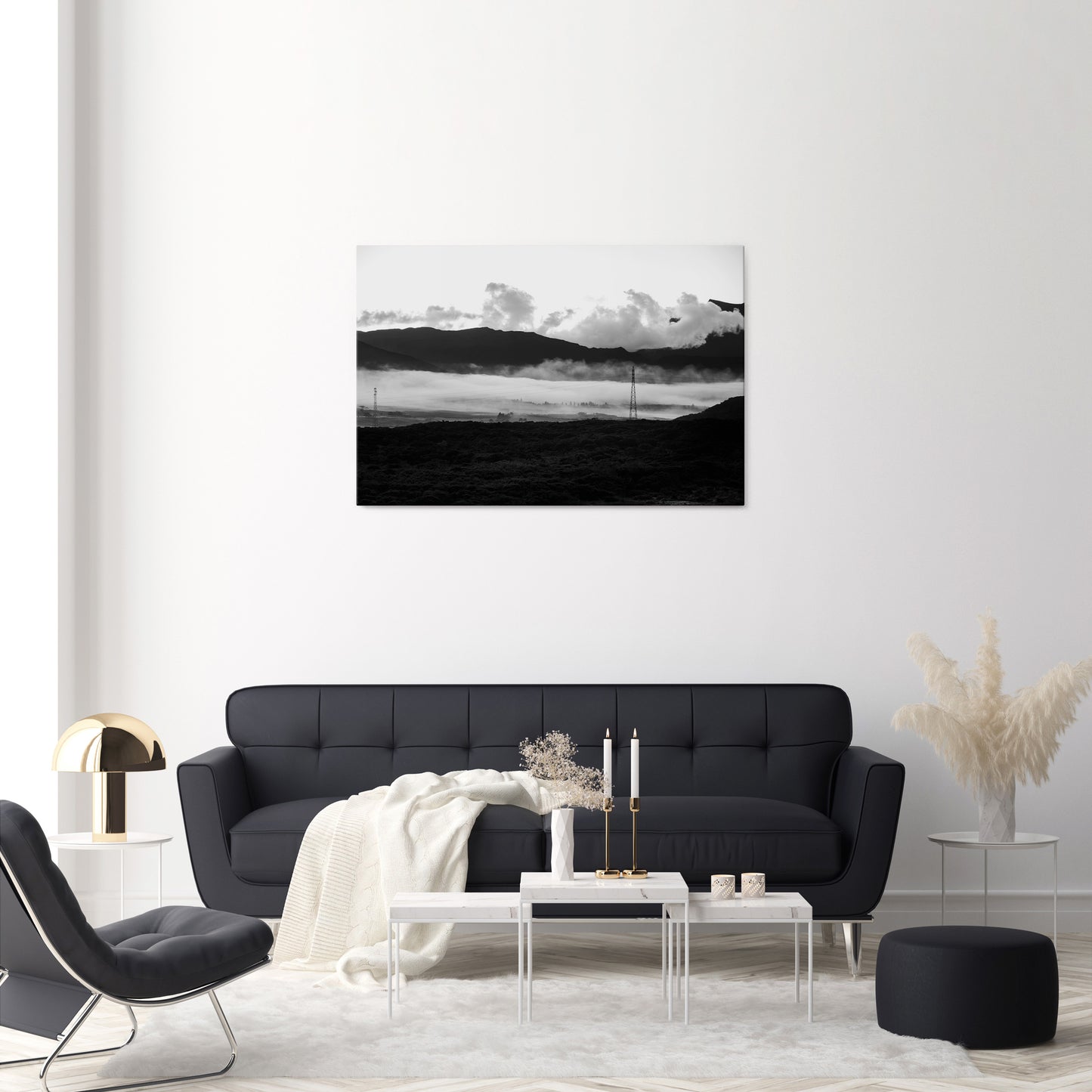 MISTY MOUNTAIN RADIANCE Horizontal Canvas Print