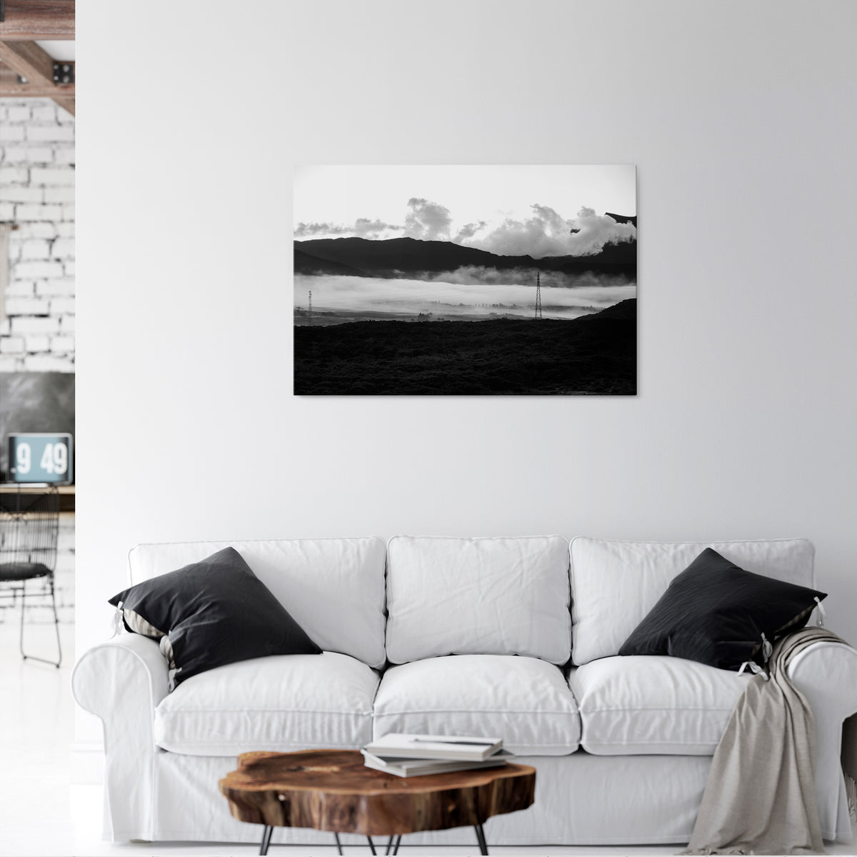 MISTY MOUNTAIN RADIANCE Horizontal Canvas Print