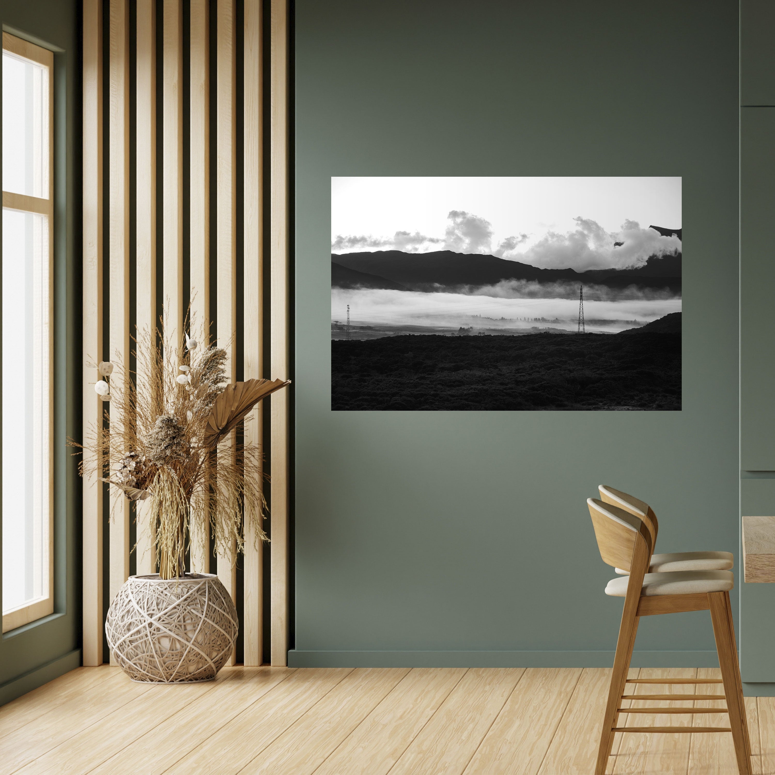 MISTY MOUNTAIN RADIANCE Peel and Stick Horizontal Poster