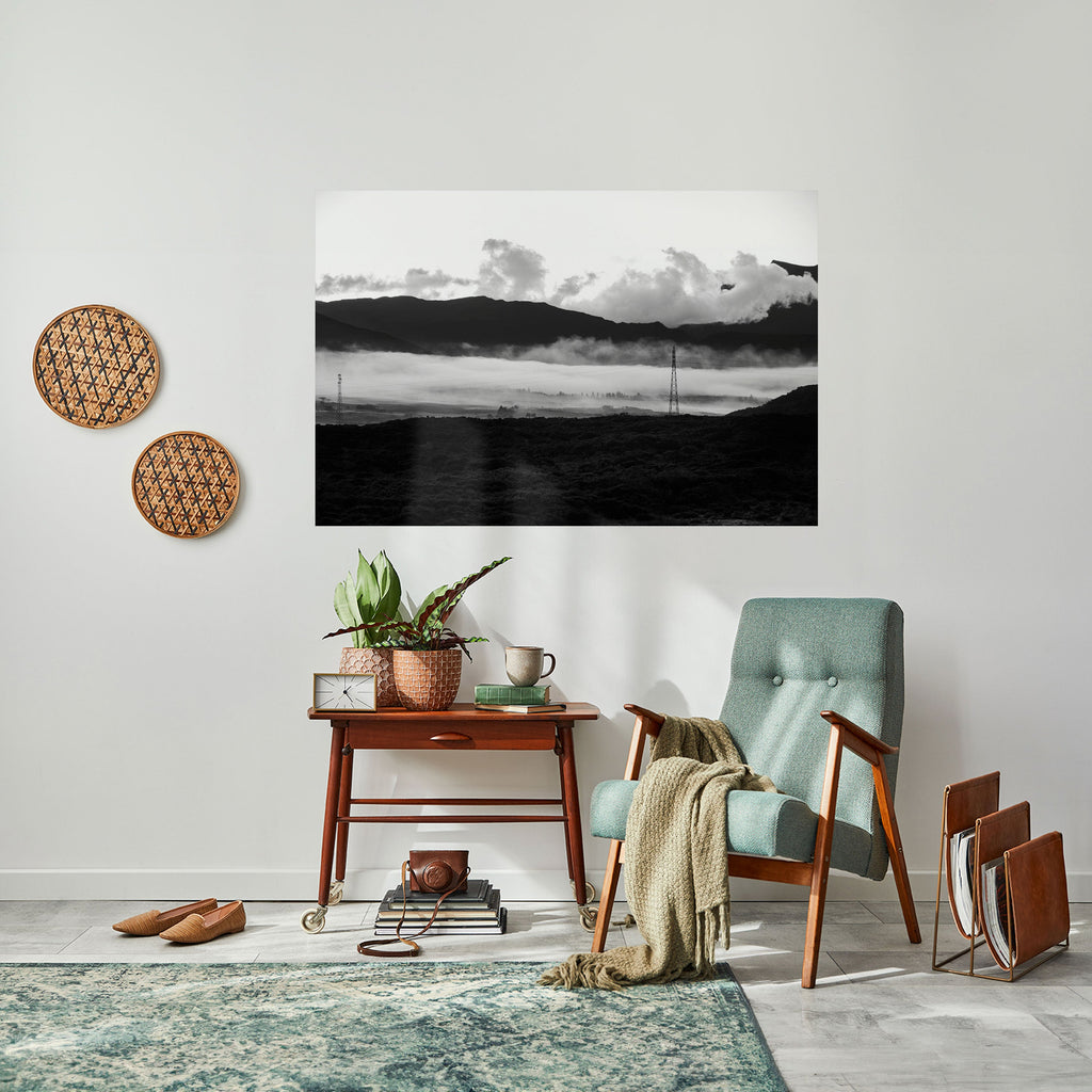MISTY MOUNTAIN RADIANCE Peel and Stick Horizontal Poster