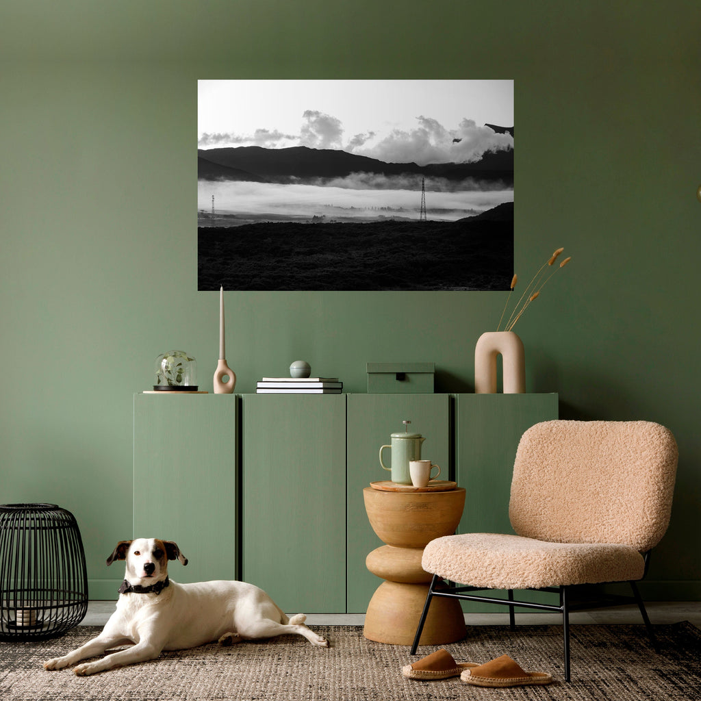 MISTY MOUNTAIN RADIANCE Peel and Stick Horizontal Poster