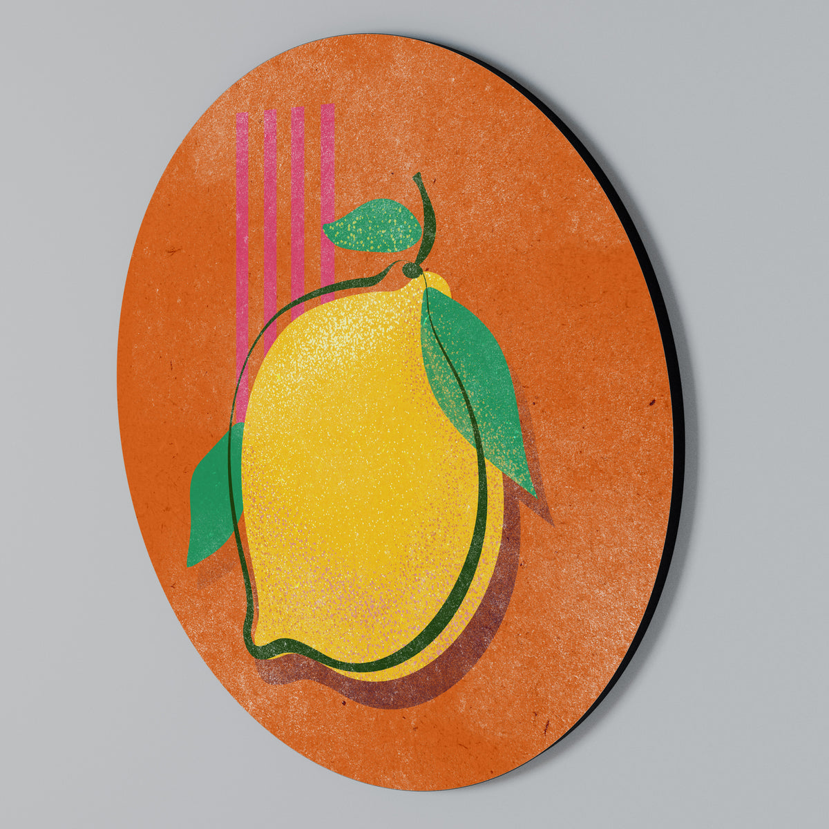 LUSCIOUS LEMON Round Wall Art
