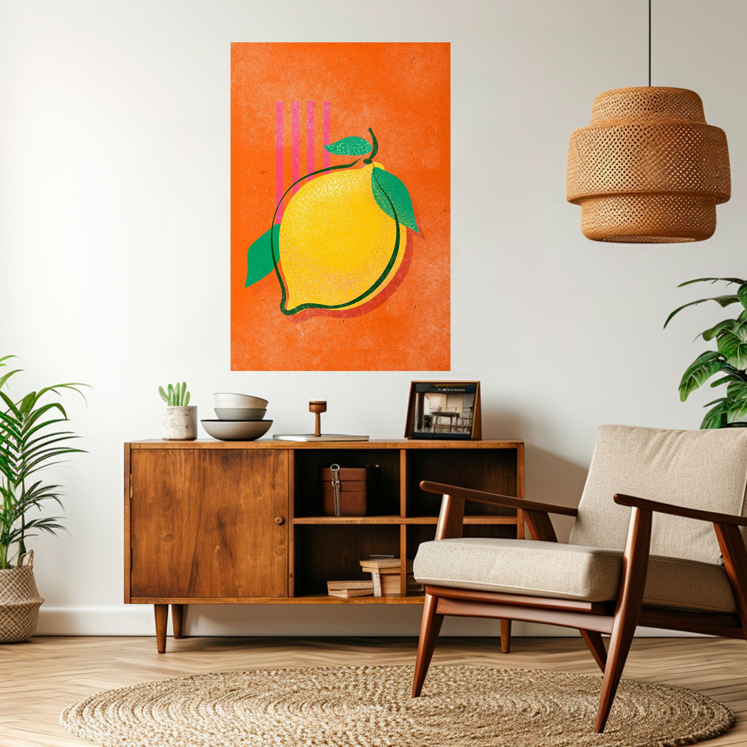 LUSCIOUS LEMON Peel and Stick Vertical Poster
