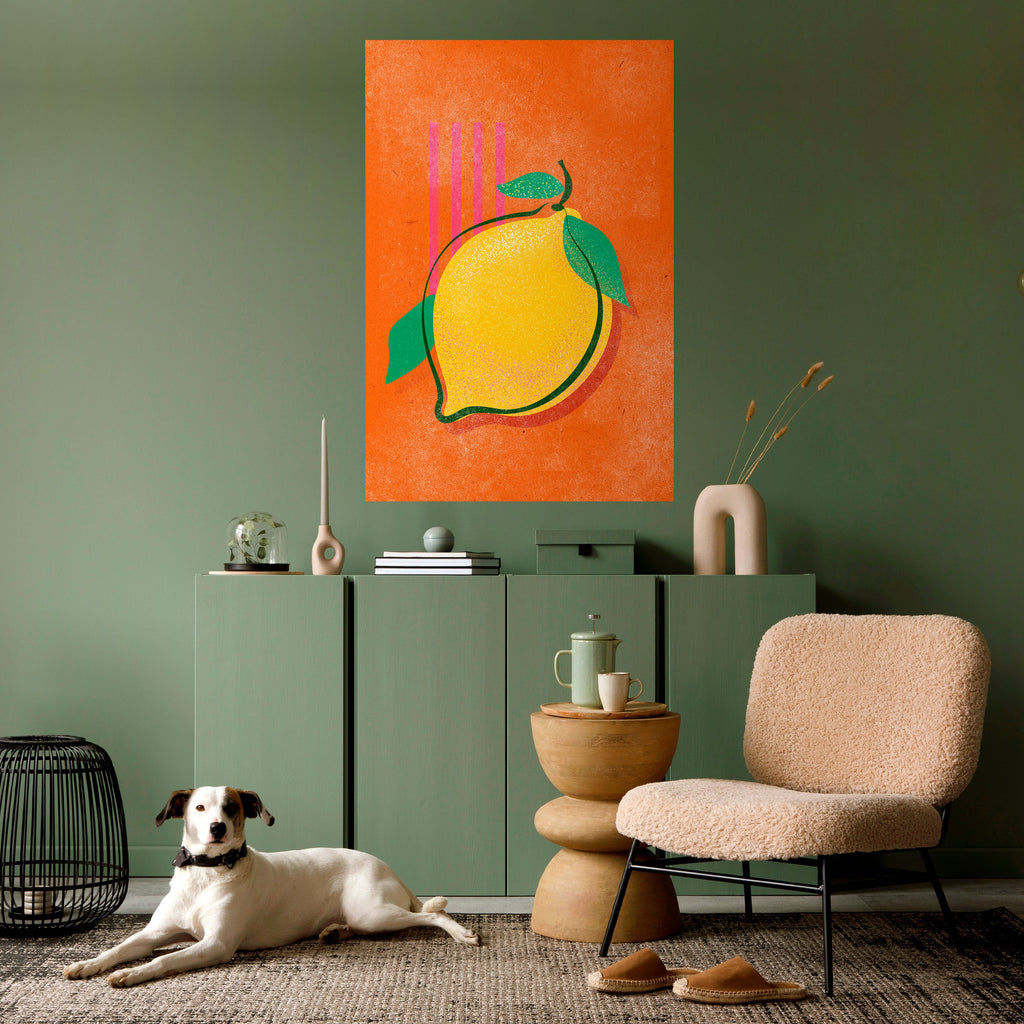 LUSCIOUS LEMON Peel and Stick Vertical Poster