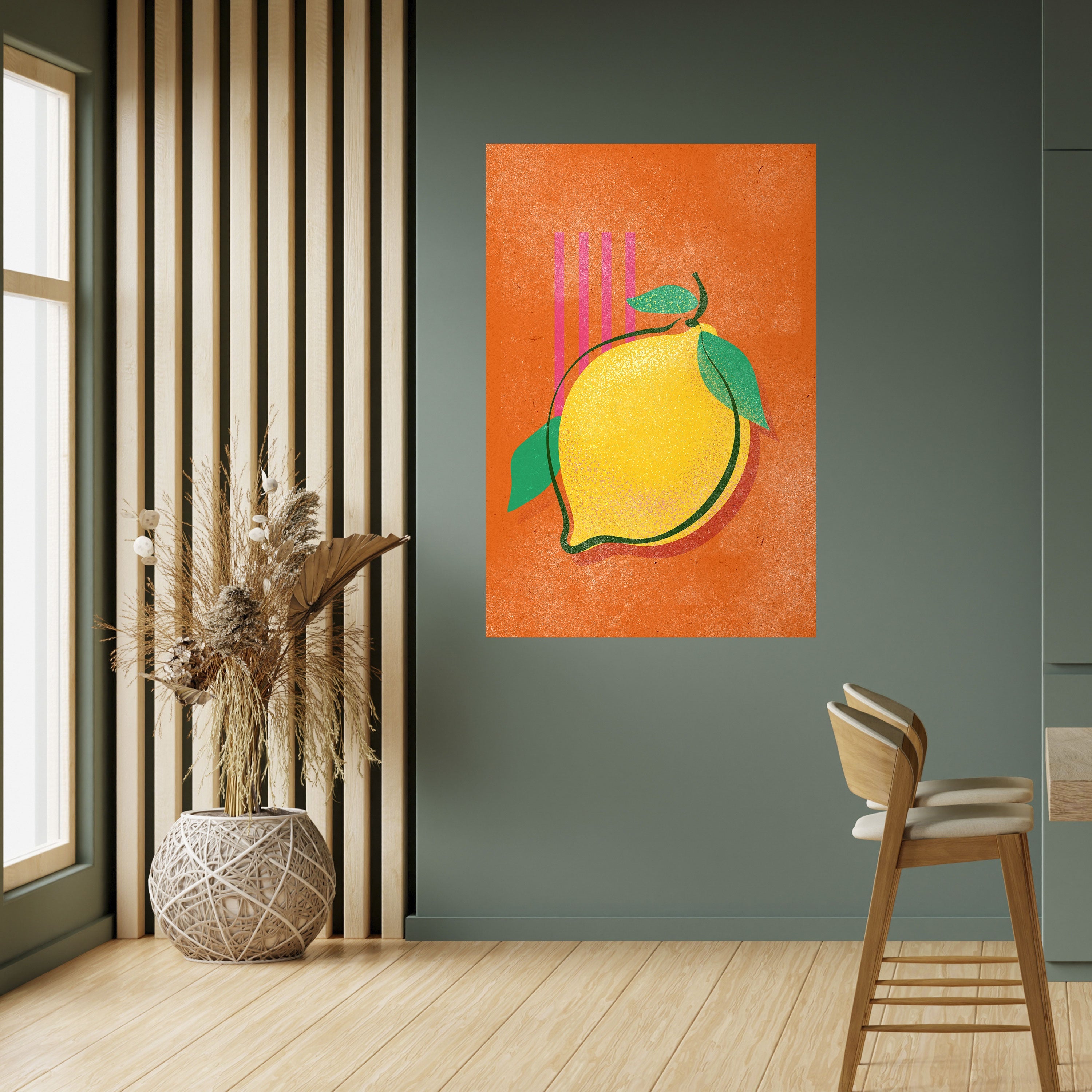 LUSCIOUS LEMON Peel and Stick Vertical Poster