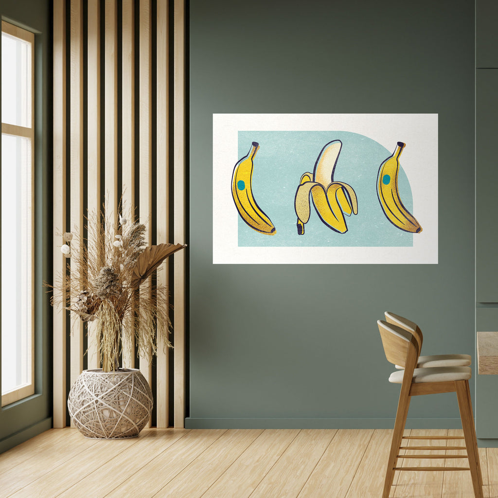 BOLD BANANA BOUQUET Peel and Stick Horizontal Poster