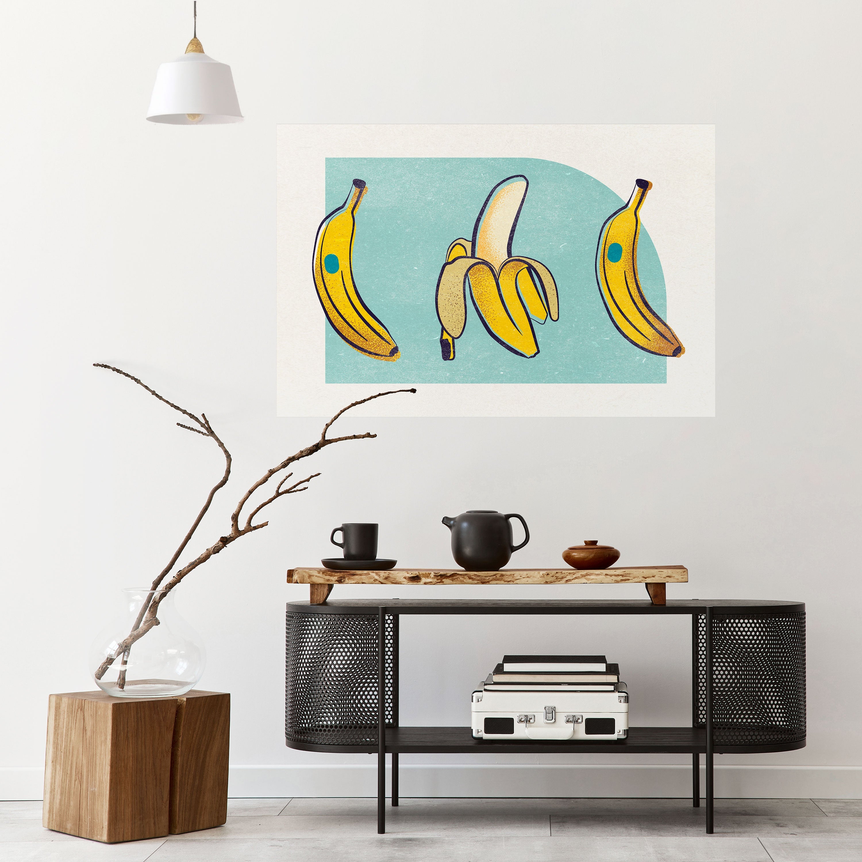 BOLD BANANA BOUQUET Peel and Stick Horizontal Poster