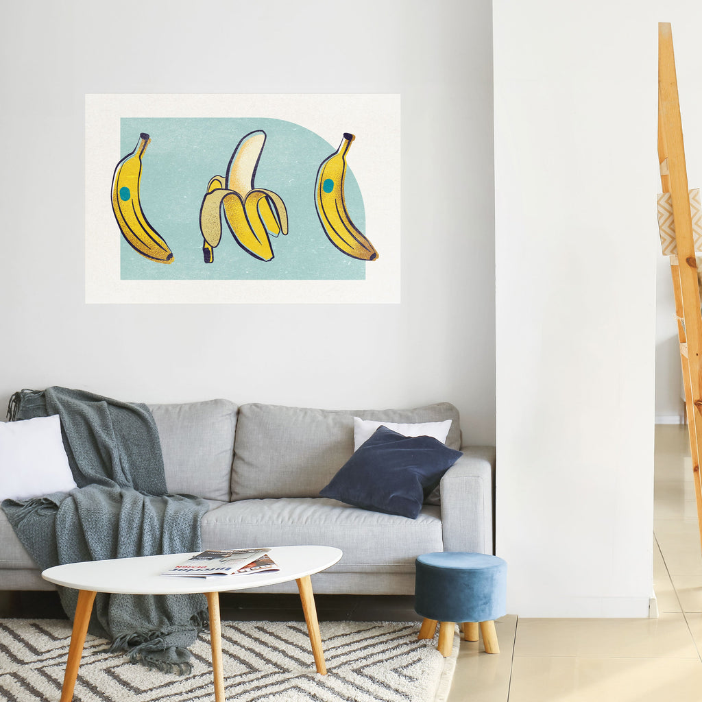 BOLD BANANA BOUQUET Peel and Stick Horizontal Poster