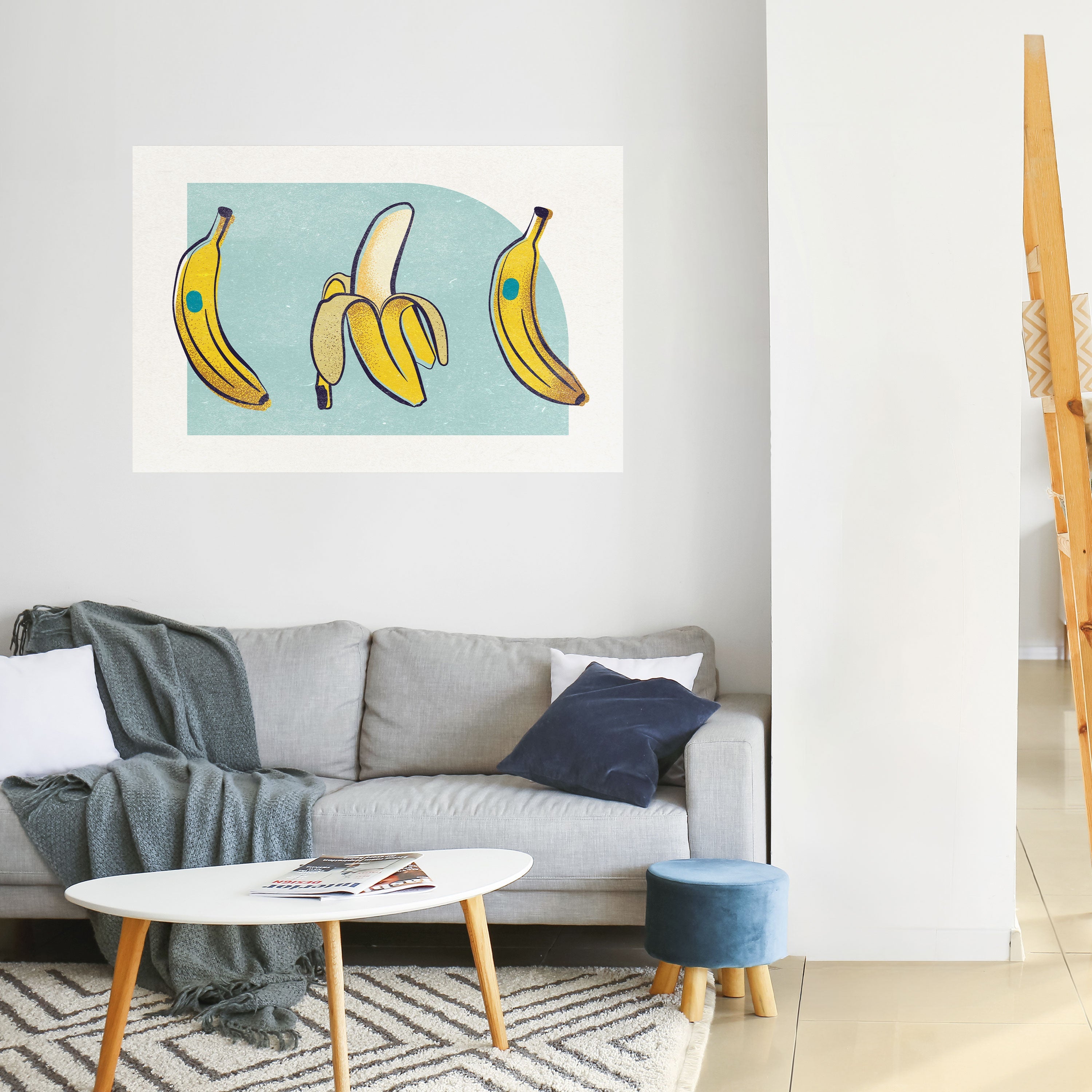 BOLD BANANA BOUQUET Peel and Stick Horizontal Poster