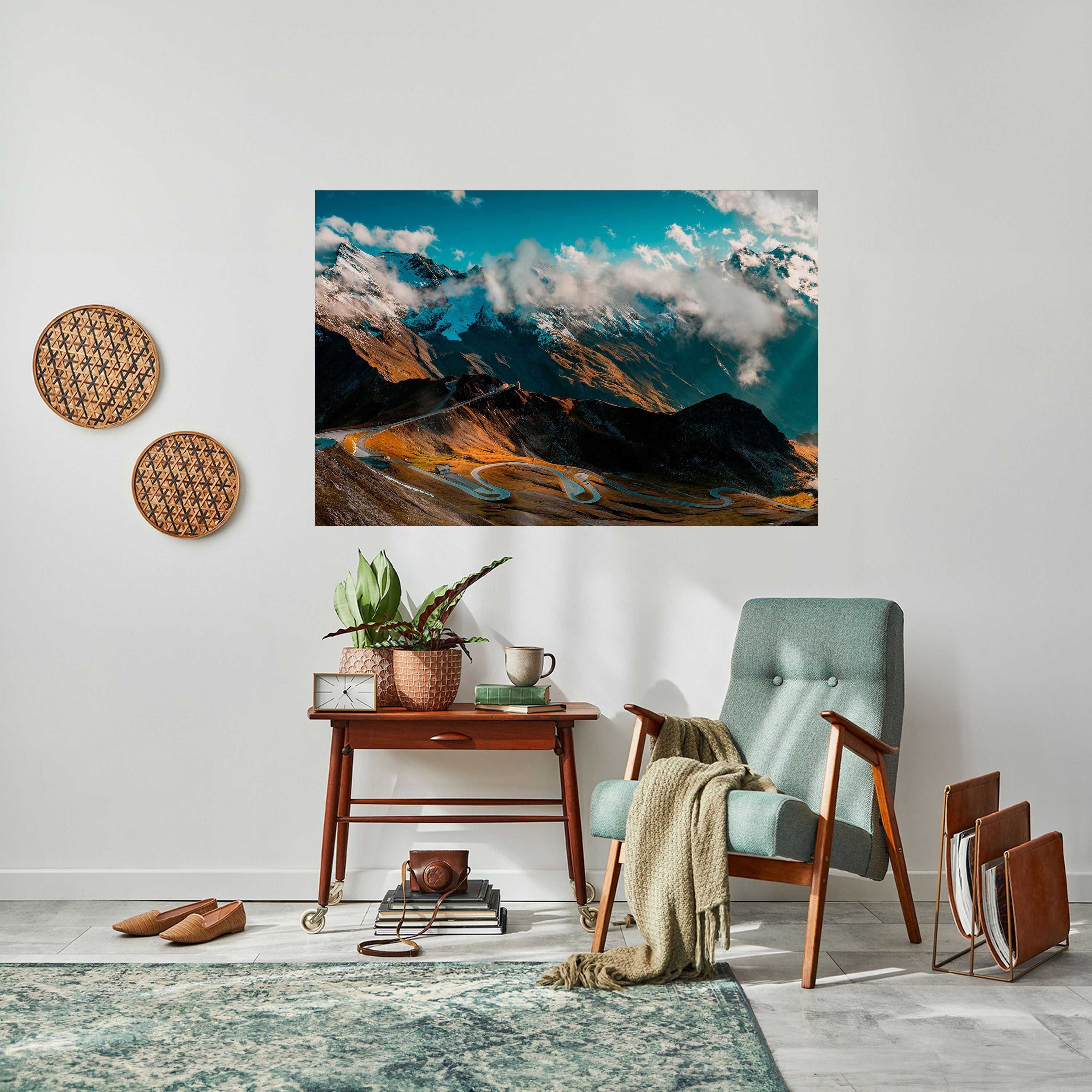 MOUNTAIN SERPENTINE Peel and Stick Horizontal Poster