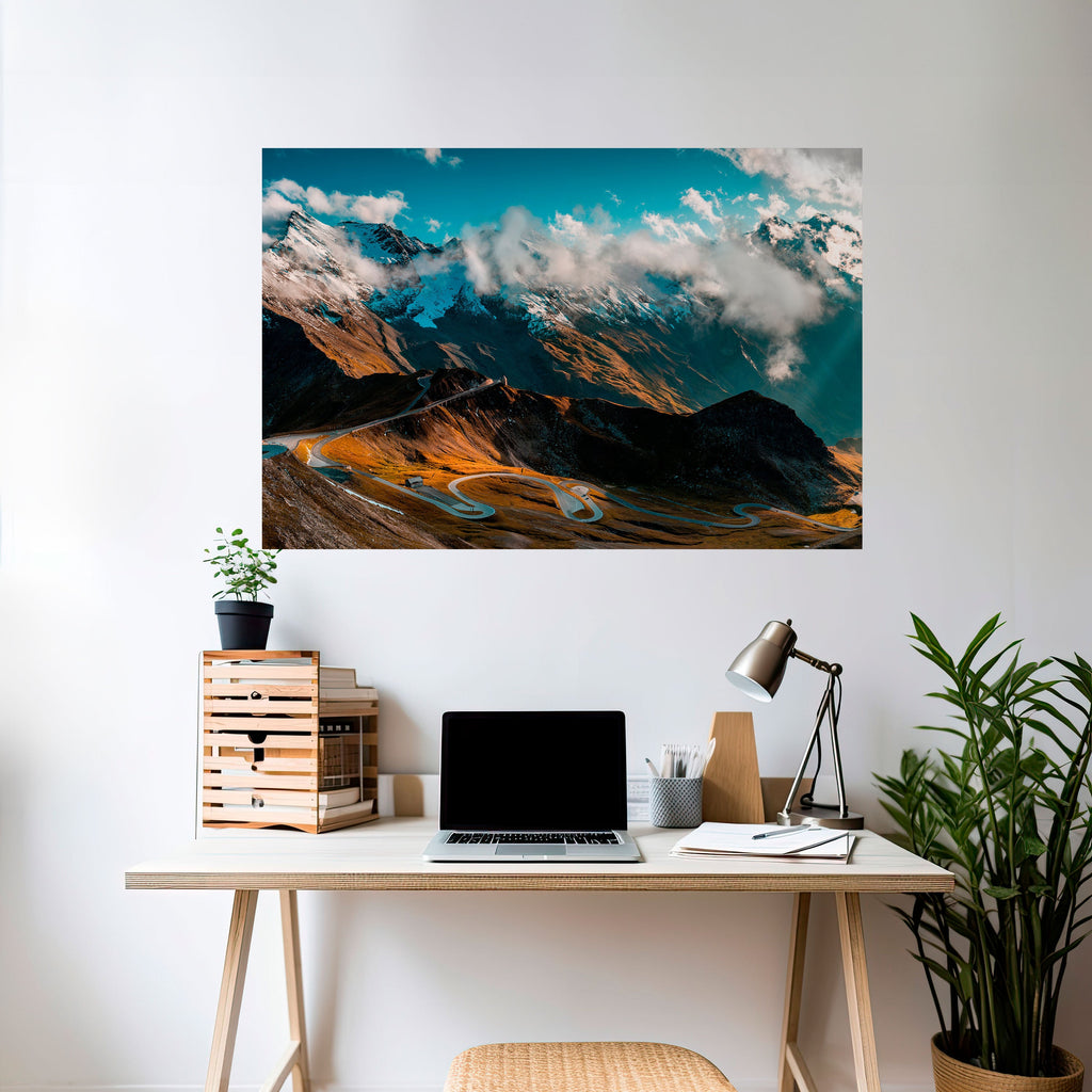 MOUNTAIN SERPENTINE Peel and Stick Horizontal Poster