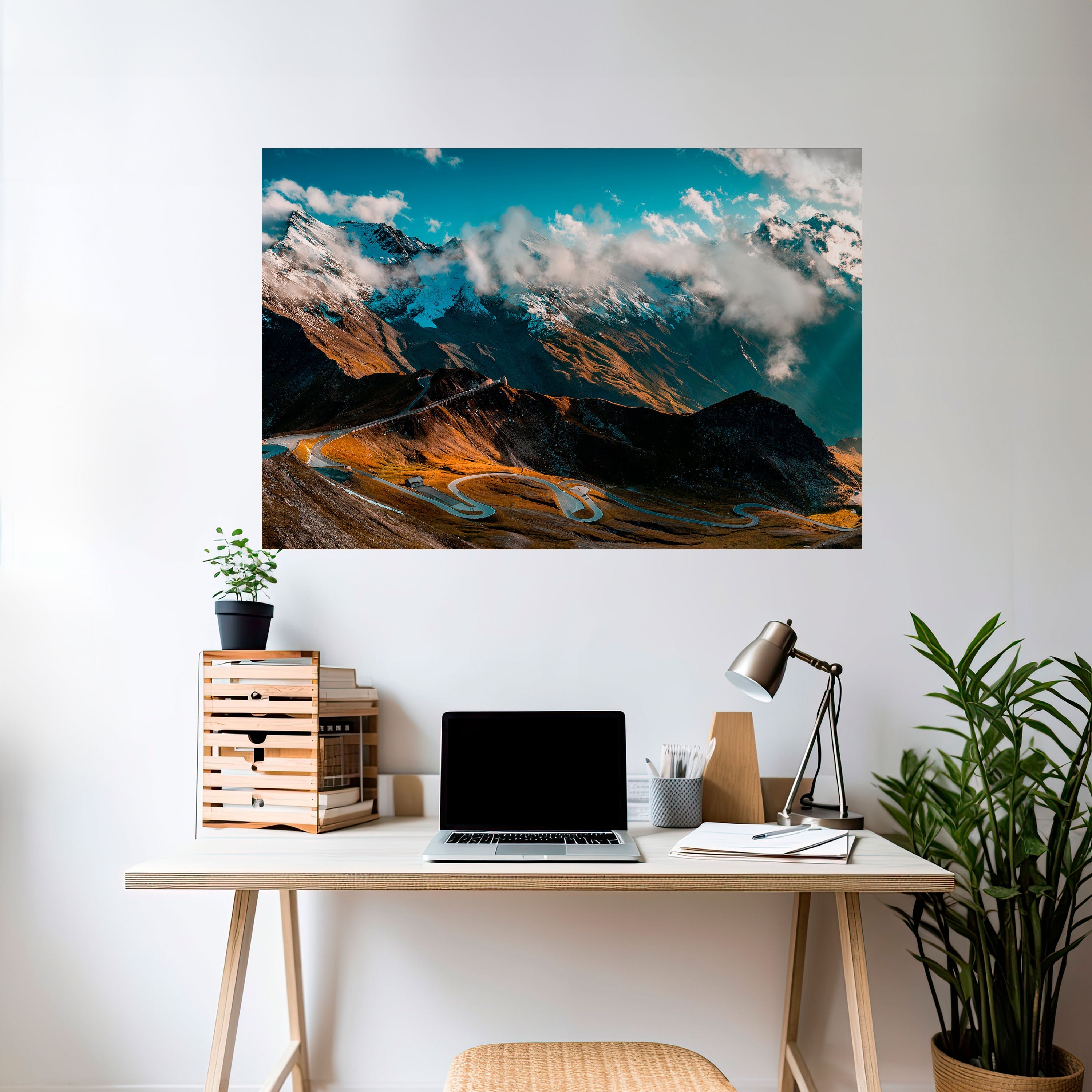 MOUNTAIN SERPENTINE Peel and Stick Horizontal Poster
