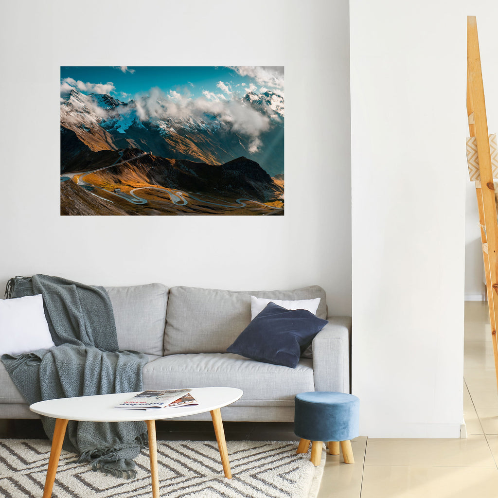 MOUNTAIN SERPENTINE Peel and Stick Horizontal Poster