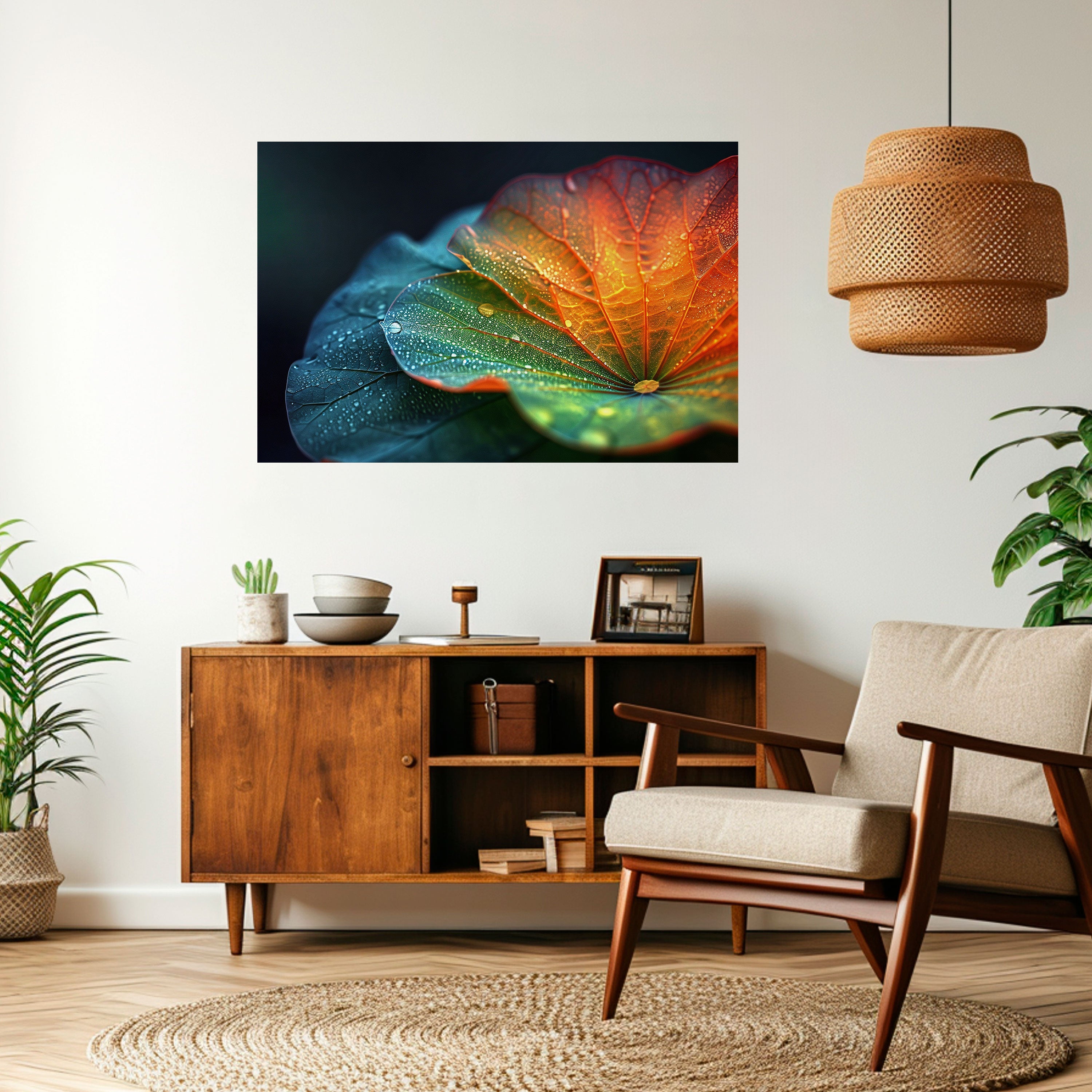 ECHOES OF RAIN Peel and Stick Horizontal Poster