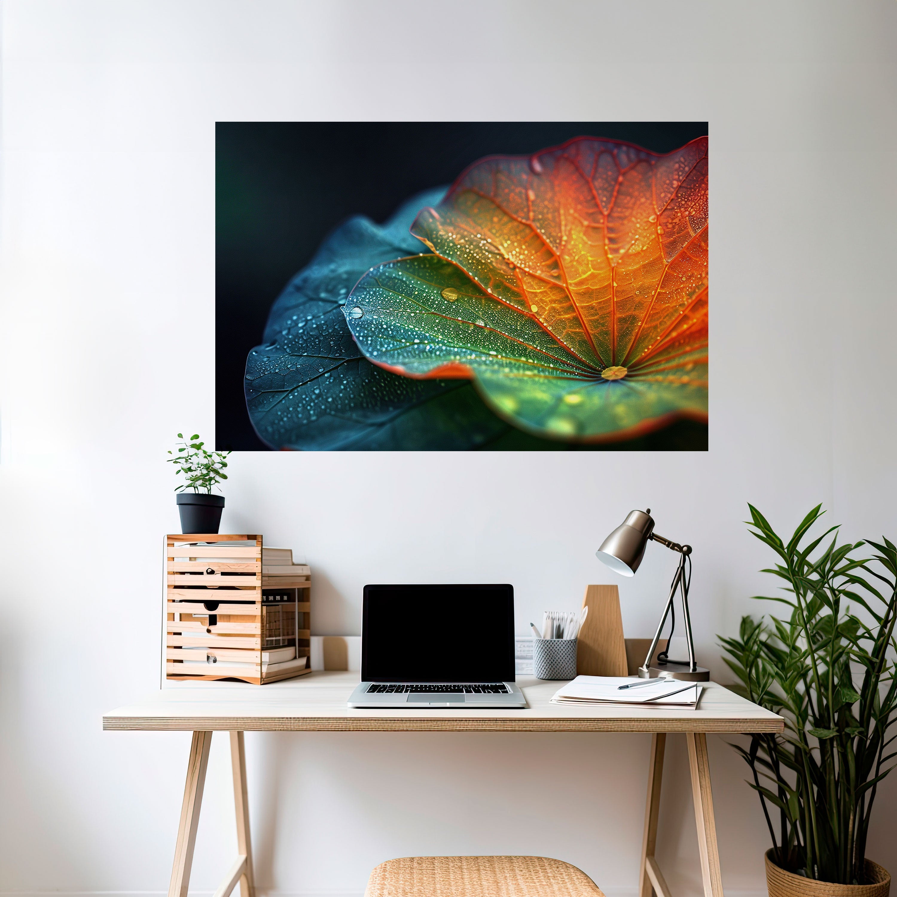 ECHOES OF RAIN Peel and Stick Horizontal Poster