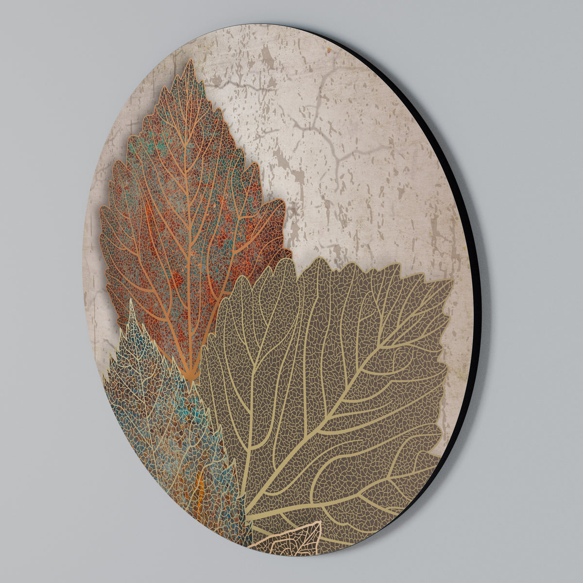 LEAVES OF TIME Arte de Parede Redonda