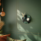 LEAFY ELEGANCE Prateleira Redonda Decorativa em Acabamento Preto