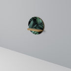 LEAFY ELEGANCE Prateleira Redonda Decorativa em Efeito Carvalho