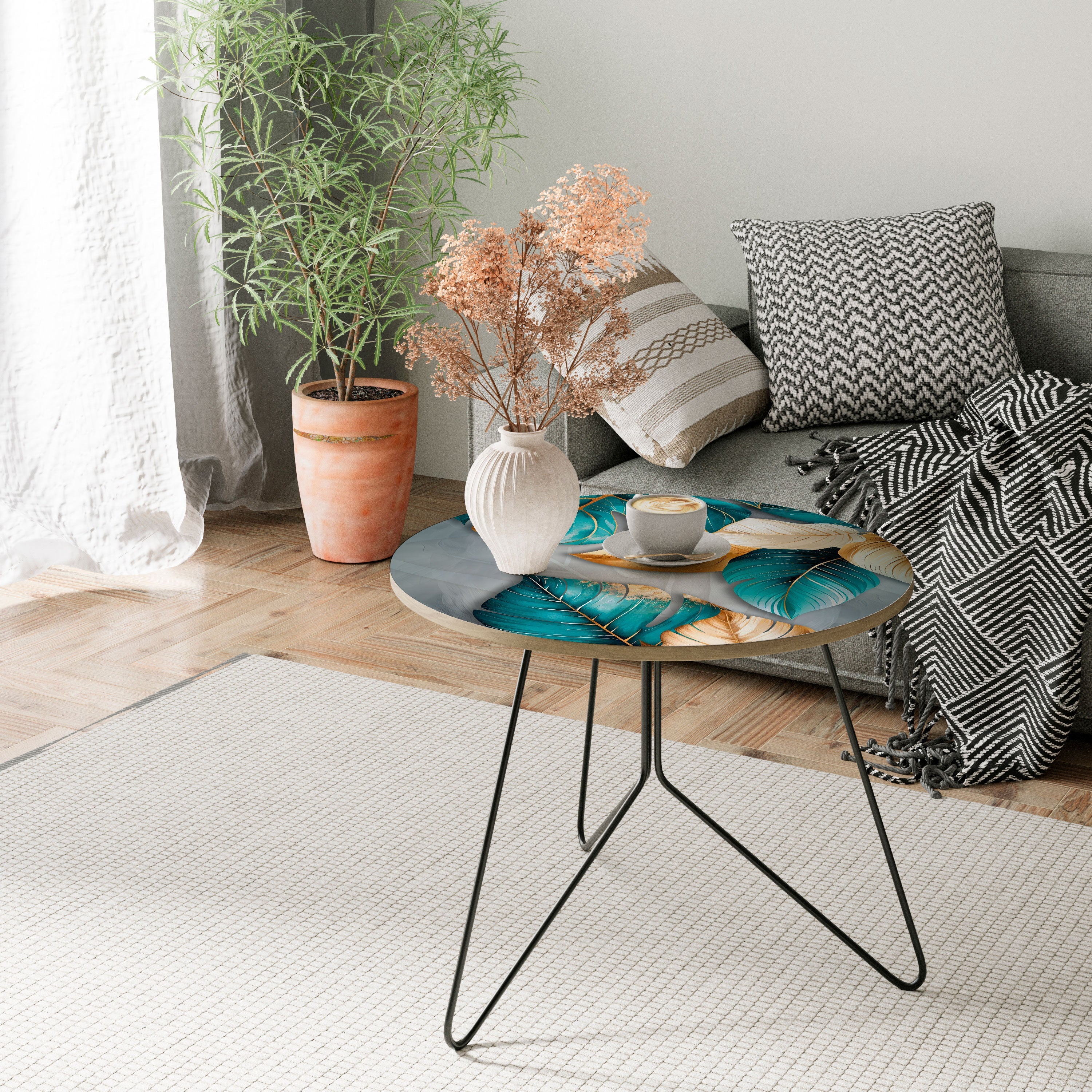 ELEGANCE IN LEAVES Mesa de Centro 69