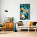 ELEGANCE IN LEAVES Poster Vertical Autocolante