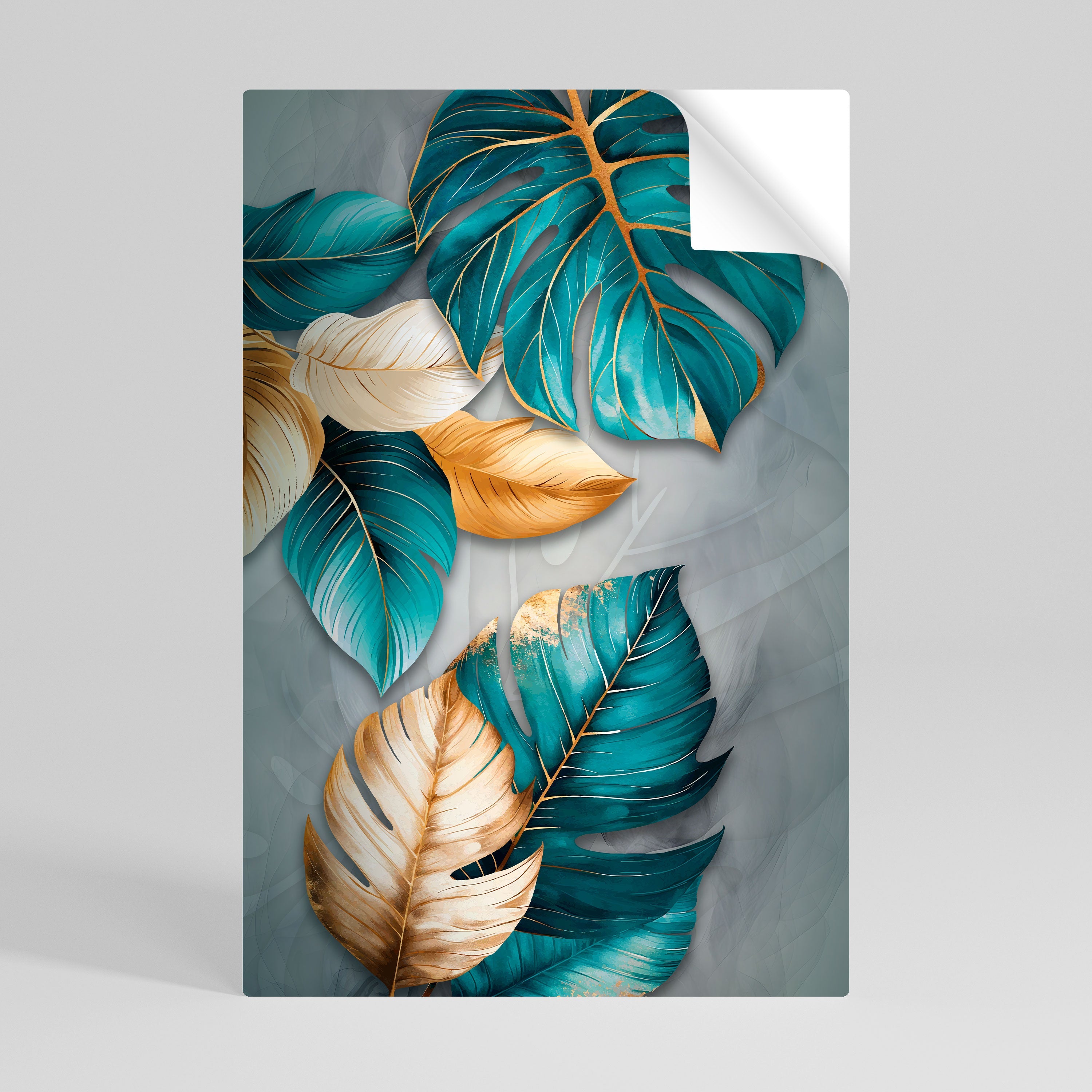 ELEGANCE IN LEAVES Poster Vertical Autocolante