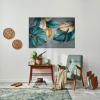 ELEGANCE IN LEAVES Peel and Stick Horizontal Poster