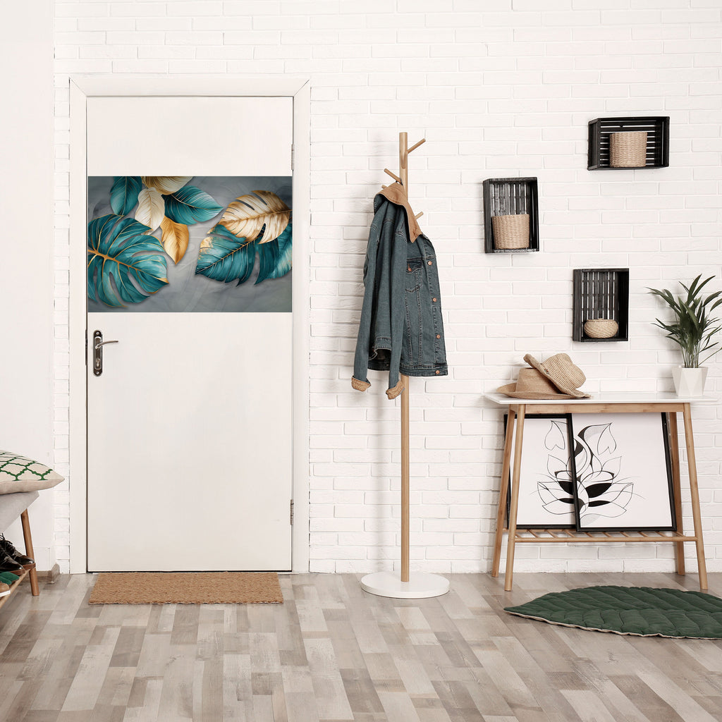 ELEGANCE IN LEAVES Peel and Stick Horizontal Poster