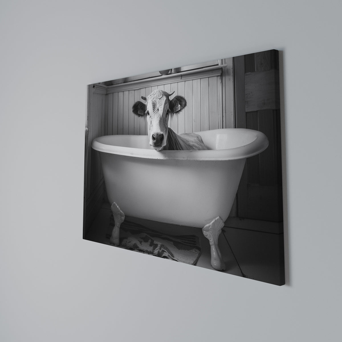 COW IN RELAXATION Horizontal Canvas Print