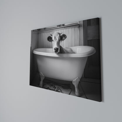 COW IN RELAXATION Horizontal Canvas Print