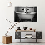 COW IN RELAXATION Peel and Stick Horizontal Poster