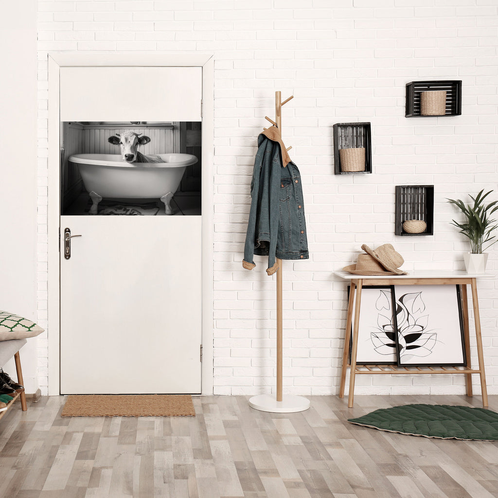 COW IN RELAXATION Peel and Stick Horizontal Poster