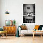 COW IN RELAXATION Poster Vertical Autocolante