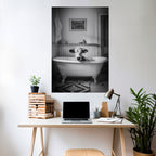 COW IN RELAXATION Poster Vertical Autocolante