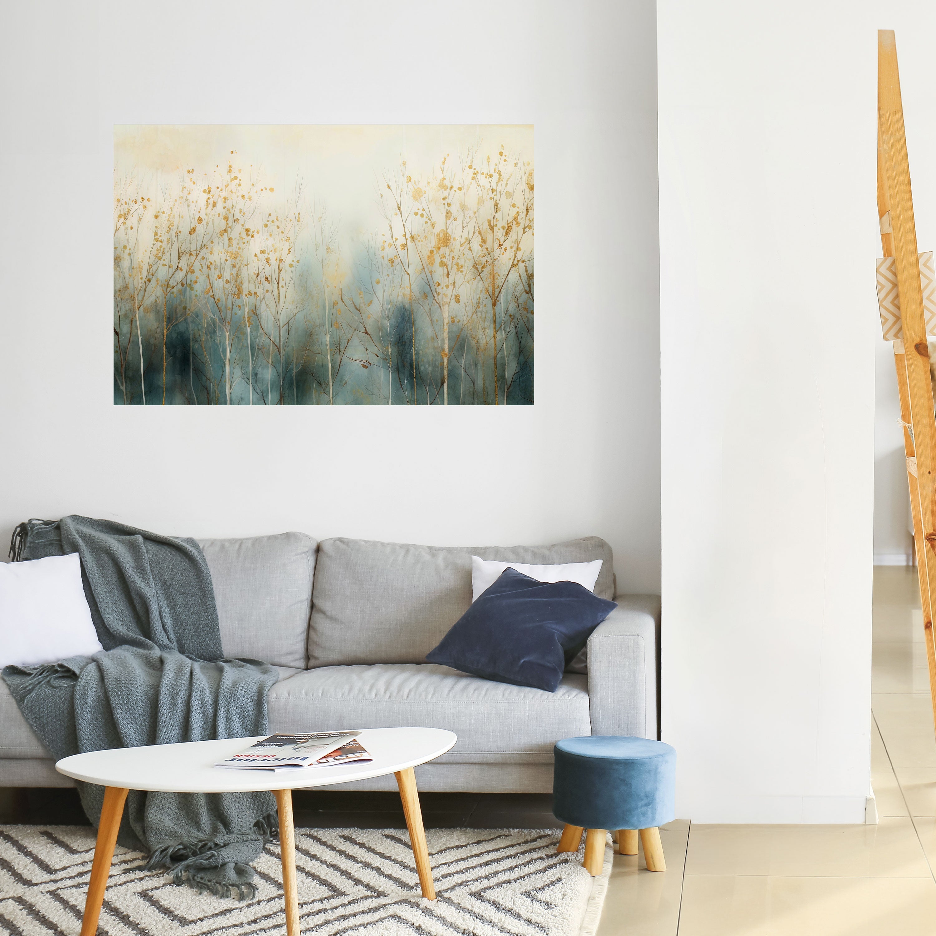 GLEAMING ASPECTS OF FALL Peel and Stick Horizontal Poster