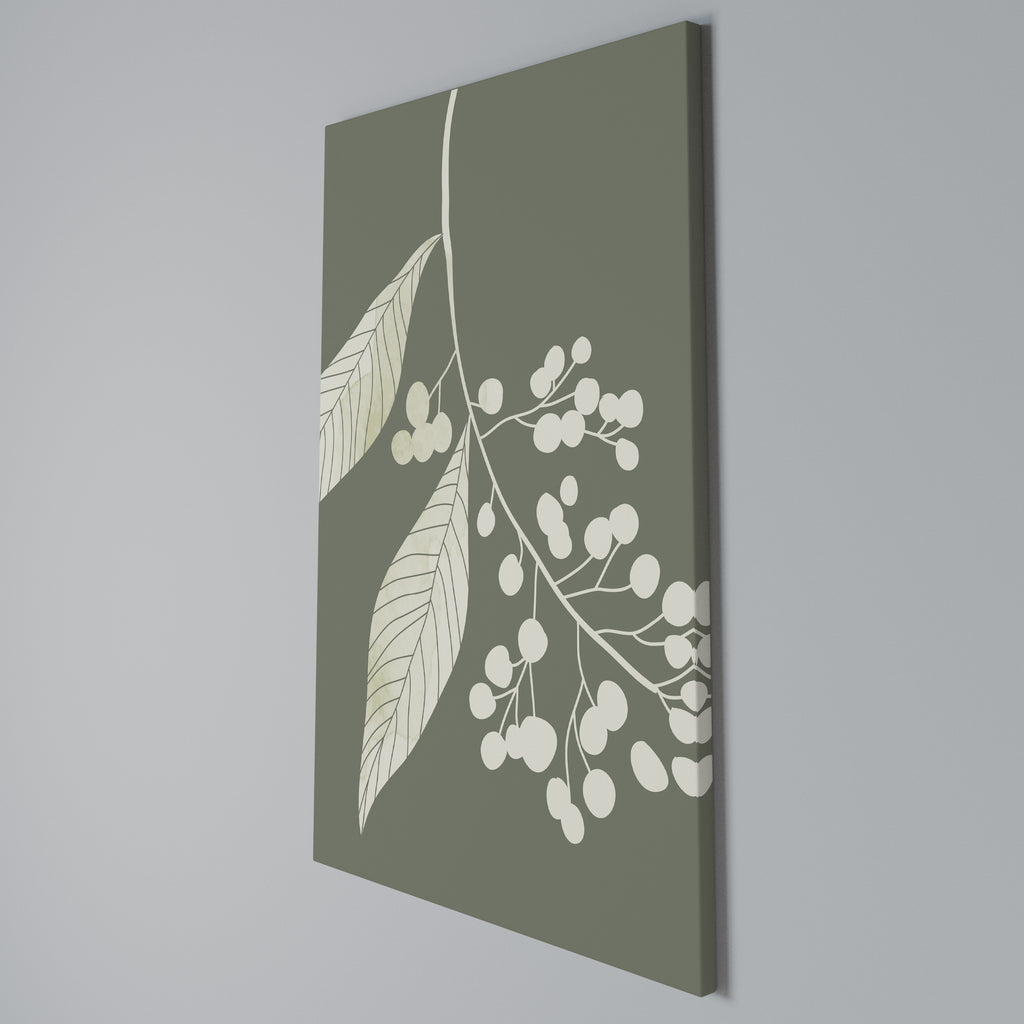 SERENE LEAFY FANTASIES Vertical Canvas Print