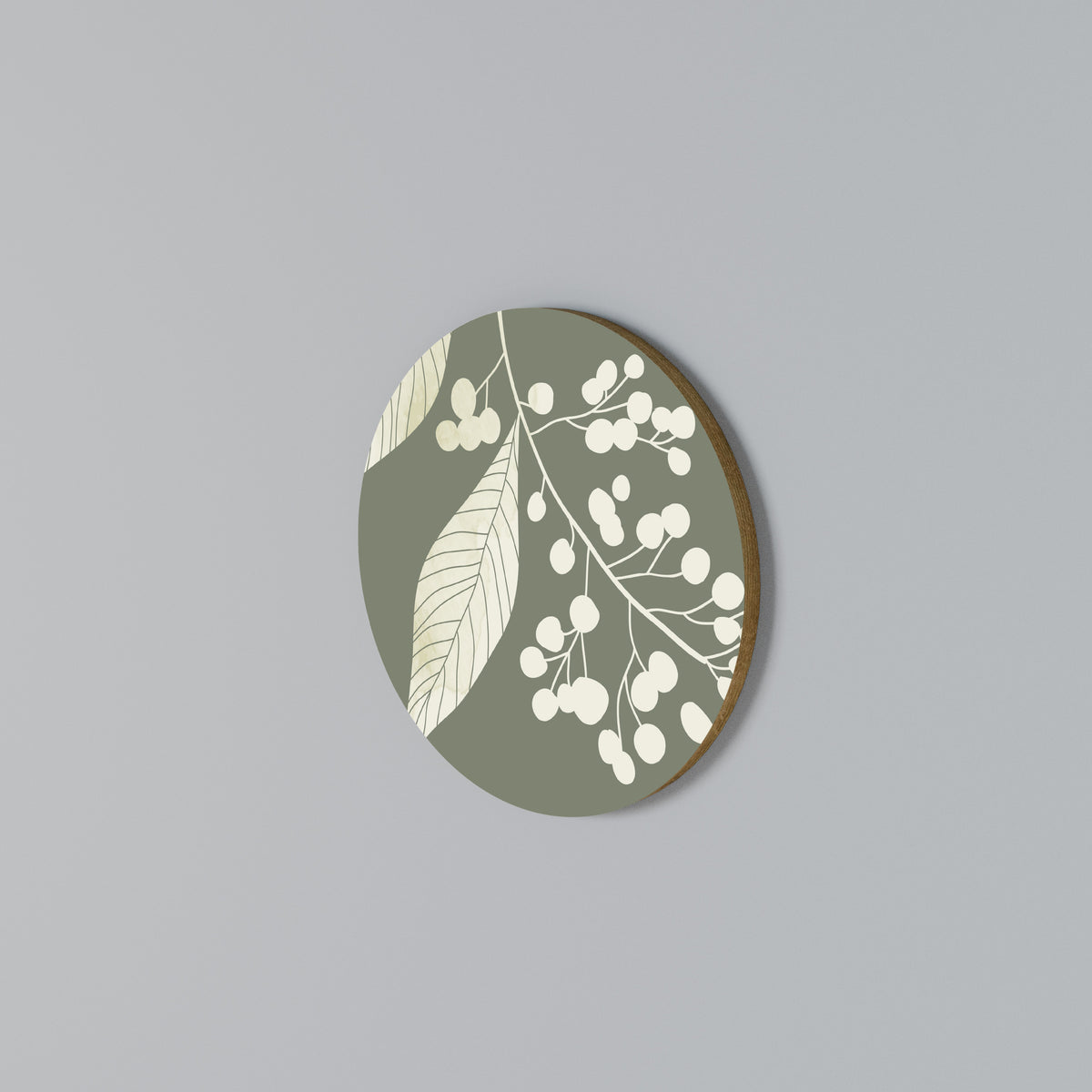SERENE LEAFY FANTASIES Arte de Parede Redonda