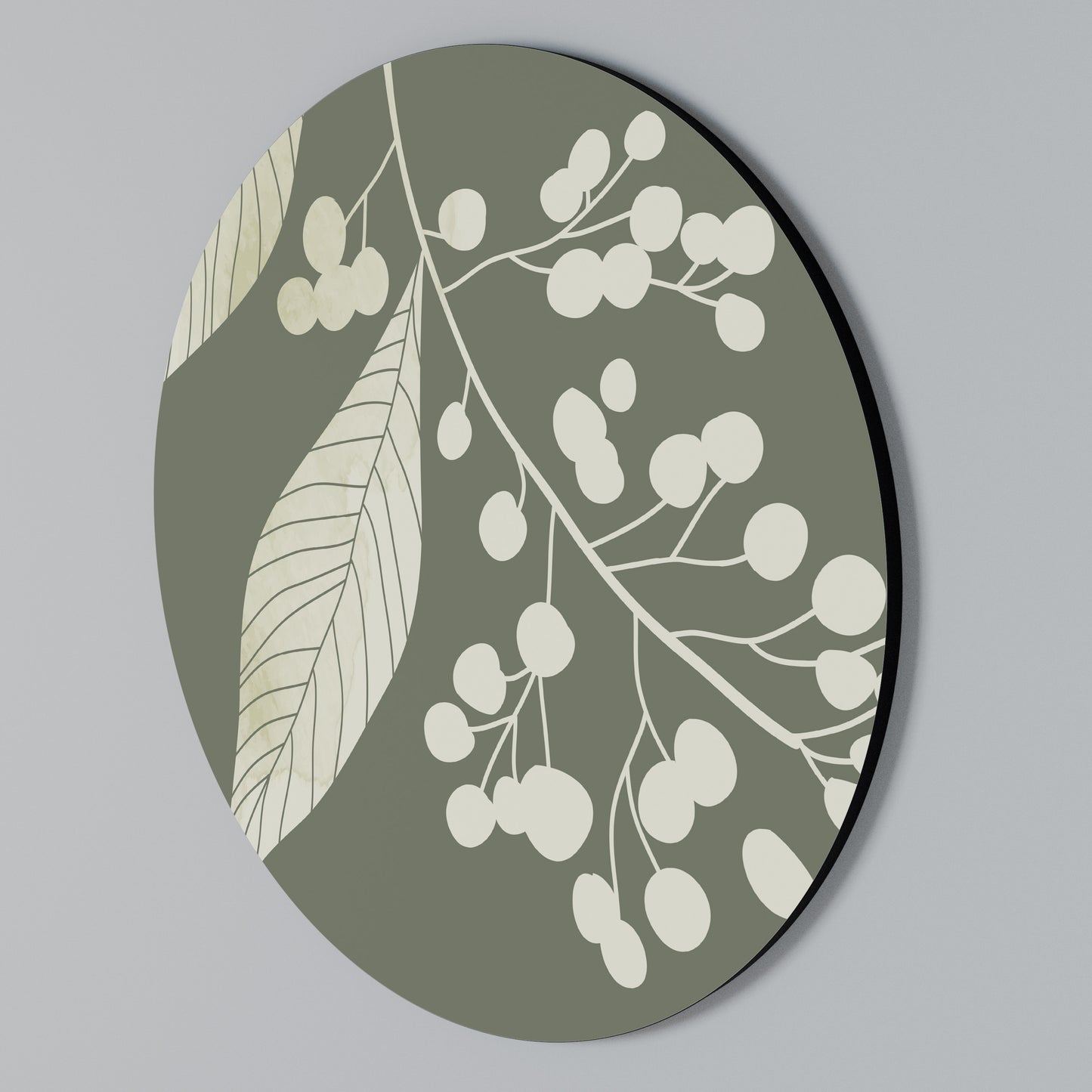 SERENE LEAFY FANTASIES Arte de Parede Redonda