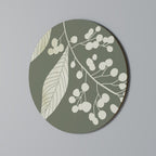 SERENE LEAFY FANTASIES Quadro Redondo Decorativo