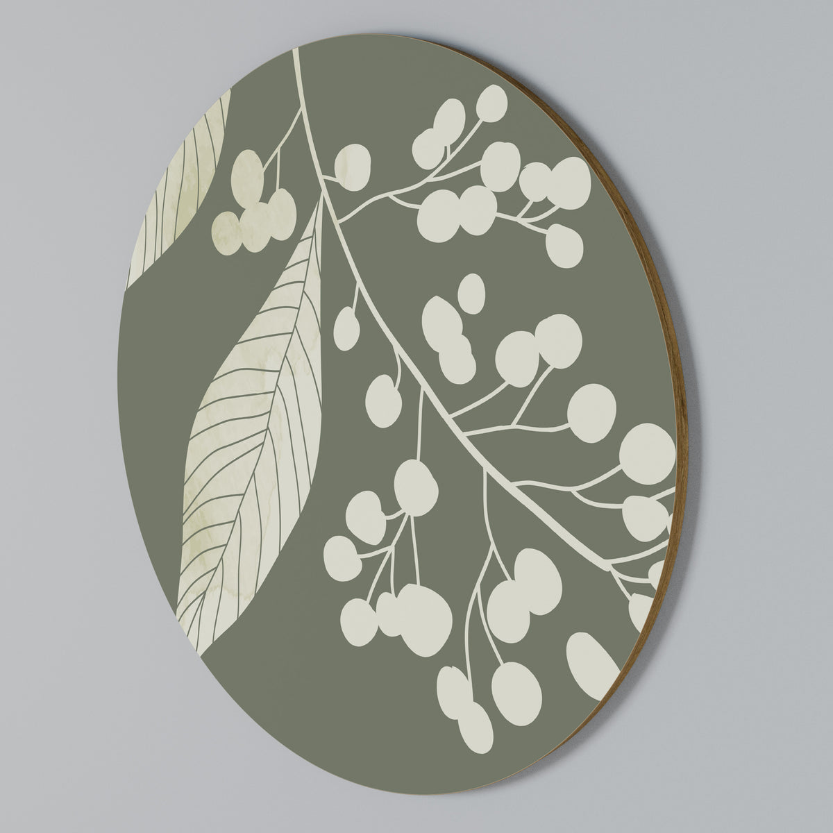 SERENE LEAFY FANTASIES Arte de Parede Redonda