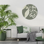 SERENE LEAFY FANTASIES Quadro Redondo Decorativo