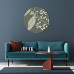 SERENE LEAFY FANTASIES Quadro Redondo Decorativo
