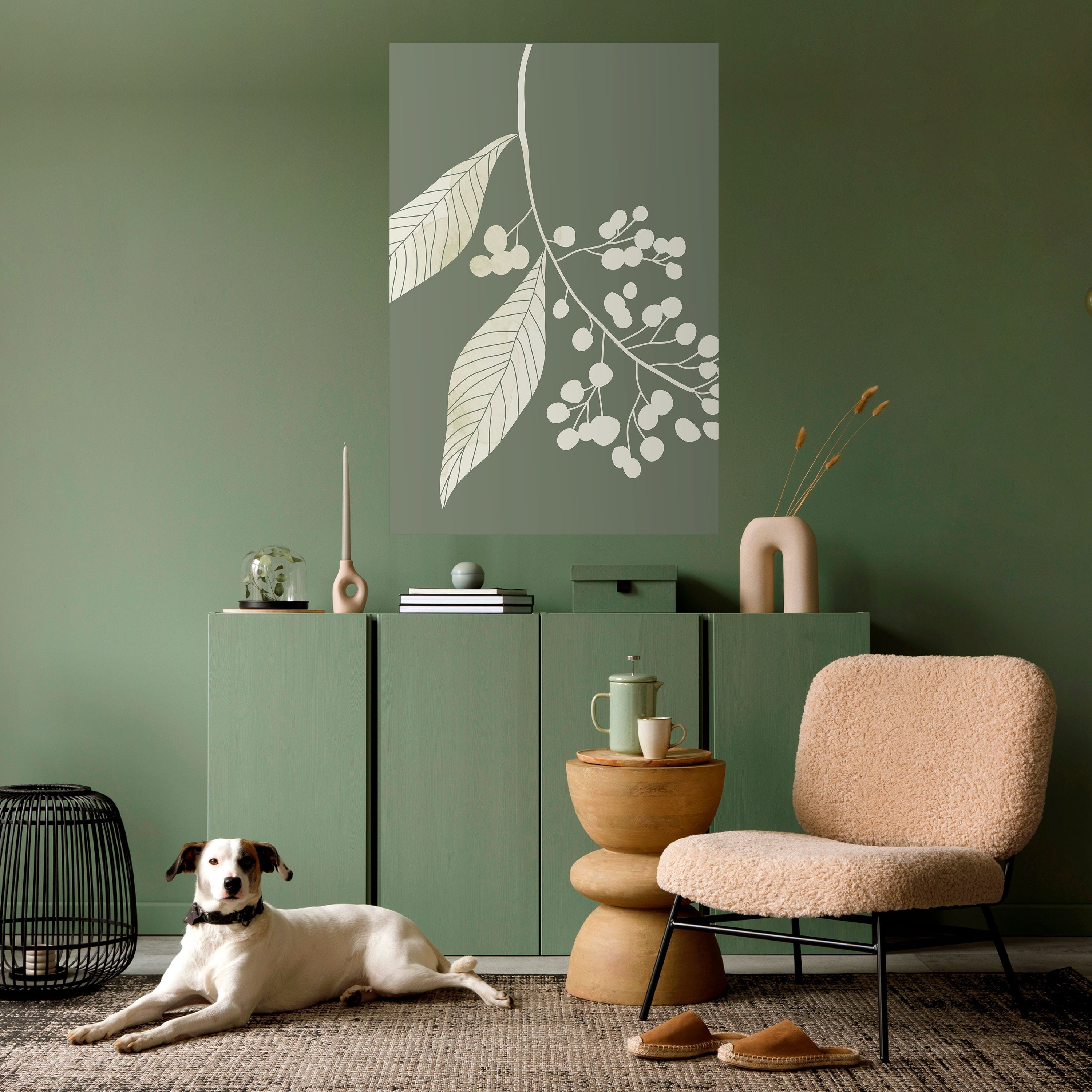 SERENE LEAFY FANTASIES Poster Vertical Autocolante