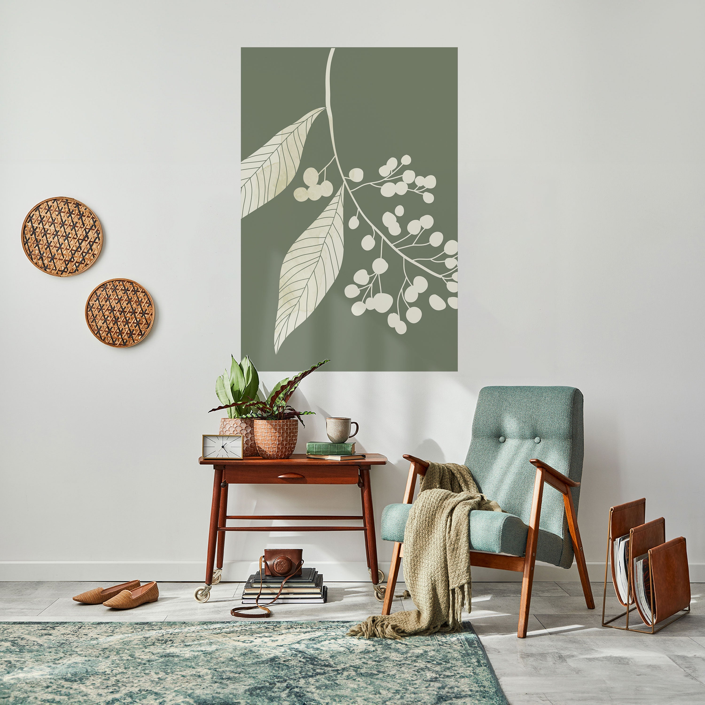 SERENE LEAFY FANTASIES Poster Vertical Autocolante