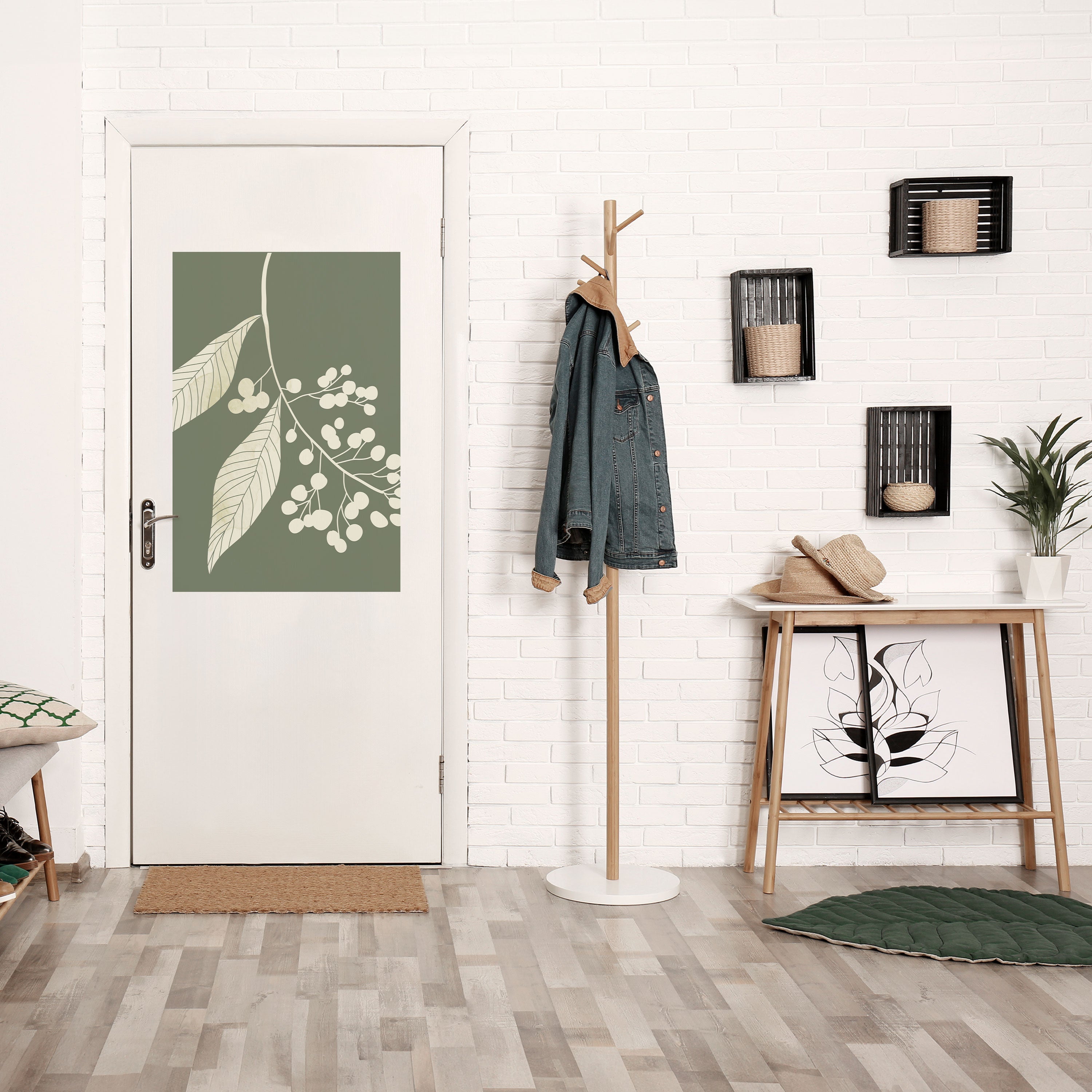 SERENE LEAFY FANTASIES Poster Vertical Autocolante